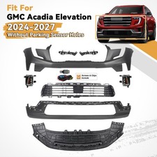 For 24-27 GMC Acadia Elevation Front Bumper Upper Lower Assembly w/ Grille Fog picture
