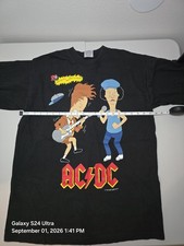 Vtg 1996 Beavis & Butt-Head AC/DC T Shirt XL Stanley DeSantis TAG MTV Band Tee picture