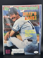 Billy Martin Signed Sports Illustrated Magazine Auto JSA 5/6/1985 BILLYS BACK picture