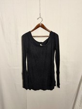 Free People We The Free Kate Thermal Top Black Size M Long Sleeve Hi Low picture