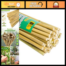 50 Pack 6ft Heavy-Duty Bamboo Stakes - Thick Natural Garden Support for Plants picture