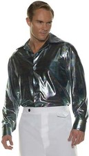 Underwraps Adult Disco Shirt 70s Costume Halloween Fancy Dress Party picture