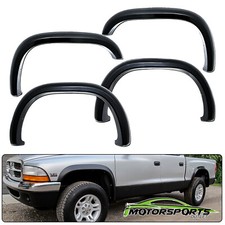 For 1997-2004 Dodge Dakota Black Pocket Style Fender Flares Set 1998/99 2001/2/3 picture