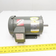 Baldor M3554T 1.5HP Electric Motor 208-230/460V 3Ph 1740RPM 145T Tested picture