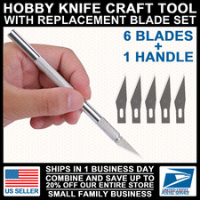 Hobby Exacto Knife X-Acto Set 6x #11 Blades + Handle Craft Tool Engraving Iphone picture