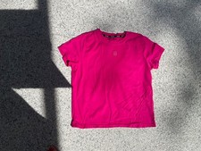 DKNY Sport Women's Pink Logo Crew Neck Short Sleeve Cotton T-Shirt Size M picture