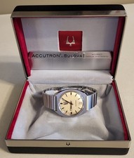 Vintage 1968 Bulova Accutron Up Down Men's Watch w/Original Bracelet & Box RUNS picture