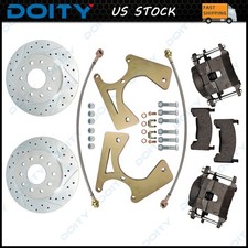 Rear Disc Brake Conversion Ki For GM 10 and 12 Bolt Motors Bolt-On Brand New picture
