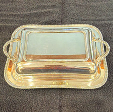 Antique Victorian era silver plated  serving dish, 1880-1920 era. picture