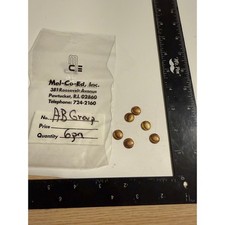 Mel-Co-Ed Inc Hammered Gold Tone Round Buttons Set of 6 AB Group Pawtucket RI picture