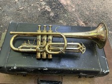 F E Olds Super Model Cornet with Case , Mouthpiece picture