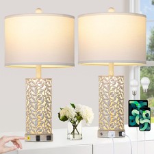 Cinkeda Morden Farmhouse Table Lamps Set of 2 Touch Control picture