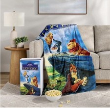 Disney The Lion King VHS Boxed Silk Touch Throw Blanket 50x70 NEW picture