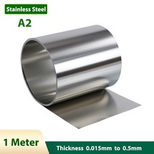 A2 Stainless Steel Foil Sheet 1 Meter Band Roll Strip CNC Thick 0.015mm to 0.5mm picture