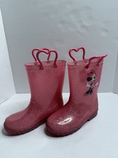Minnie Mouse Pink Glitter Toddler Rain Boots, Garden Boots, Sz. 12, Pre-owned picture