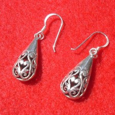 Handcrafted Sterling Silver Vintage Style Earrings picture