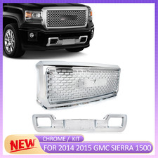 For 2014 2015 GMC Sierra 1500 Chrome Front Grille & Bumper Panel Skid Plate Kits picture