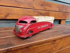 Vintage 1941 Steelcraft Art Deco Streamline City Trucking Co. Dump Truck Toy picture