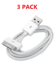 3x 3Ft 30-Pin To USB Charge Sync Cable Charger for Apple iPad iPod Classic Nano picture