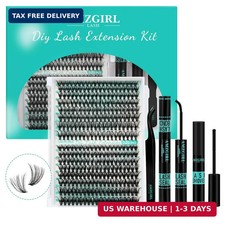 AMZGIRL Lash Clusters Kit 320Pcs, 30D+40D D Curl Wispy Eyelash Extensions picture