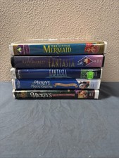 Vintage Clamshell Disney VHS Tapes, Lot Of 5 picture