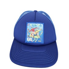Italia 90 World Cup Hat Cap Snap Back Mens One Size Blue Soccer Panini Trucker picture