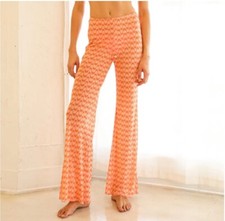 Dipping Daisys NWT Orange Swirl Mesh Flair Palm Springs Pants Size XL picture