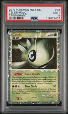 2010 POKEMON HEARTGOLD & SOULSILVER TRIUMPHANT #92 CELEBI-HOLO PSA 9 MINT RARE picture