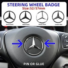ABS 3D Badge For Mercedes Benz Car Steering Wheel Center Emblem caps picture