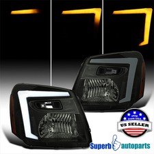 For 2005-2009 Chevy Equinox Black Smoke Headlights Sequential LED Turn Signal picture