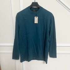 NWT AllSaints Mens Sweatshirt Blue Jumper Sweater Raven Crew Ramskull Top SZ M picture