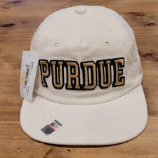 Purdue Boilermakers Corduroy Hat Snapback Homefield Spell Out Vintage Style picture