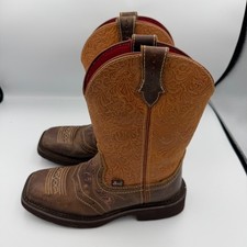 Justin Gypsy Starlina Western Boots Womens 7B Brown Excellent Leather picture