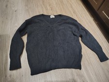 Aritzia Wilfred Free Black Sweater Oversized Size M Nylon V-Neck Minimalist  picture