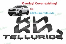 Custom OVERLAY Matte Black Telluride Front Rear K IA Emblem 2023-2025 picture