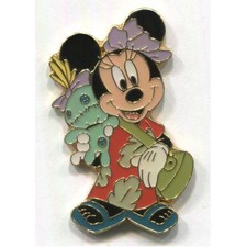 Disney Pin Minnie Mouse as Lilo Holding Scrump DS Japan Stitch Trading Pin picture