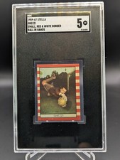 1958-67 Stella Ghezzi Small Red White Border Ball in Hands SGC 5 EXCELLENT picture