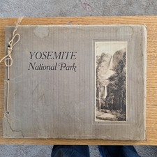 Yosemite National Park Antique Book Print Portfolio c 1915, Large Photogravures picture