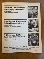 Rare 1989 Communist Party USA CPUSA National Committee Reports Pamphlet picture