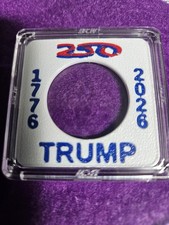 2026 Trump Presidential $1 (no Coin) – Custom 250th Anniversary 2x2 BCW picture