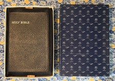 Holy Bible, Collins ,Teacher's Bible, Red Letter Concordance Leather KJV, 1950's picture