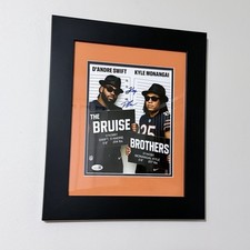 D’Andre Swift Kyle Monangai Dual Signed Bears Bruise Brothers JSA Framed 8x10 picture