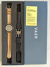 Vaer DS4 Meridian 42mm Solar date Diver Exc Cond w/ Box. 3 Bands. All Original picture