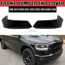 2X Diamond Black For 2019-24 Dodge Ram 1500 Front Bumper End Filler Panel Cover picture