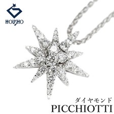 PICCHIOTTI diamond Necklace  K18 white gold Star star Used 908864 picture