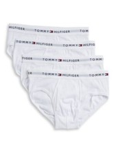 Tommy Hilfiger Four Pack Classic Cotton Briefs Underwear White TH 4 09FF001100 picture