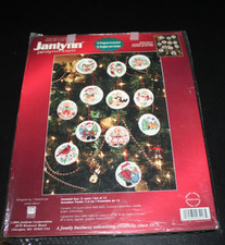Janlynn Counted Cross Stitch Kit Christmas Ornaments 12 New Opened Kit    AB2= picture