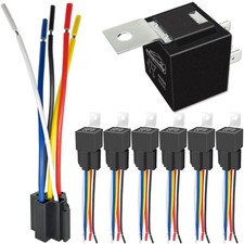 irhapsody 80/60Amp 12V 5pin Relay Kit, SPDT 12Volt Automotive Relay with Heav... picture