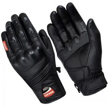 NEW DUCATI CORSE BLACK MEN MOTORCYCLE MOTORBIKE RACING LEATHER GLOVES picture