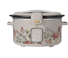 Drew Barrymore 4Qt Digital Slow Cooker Hinged Locking Lid Wildflower Porcini picture